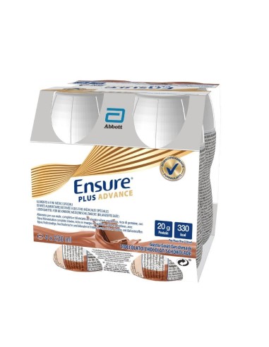 ENSURE PLUS ADVANCE CIOCCOLATO 4 BOTTIGLIE DA 220 ML