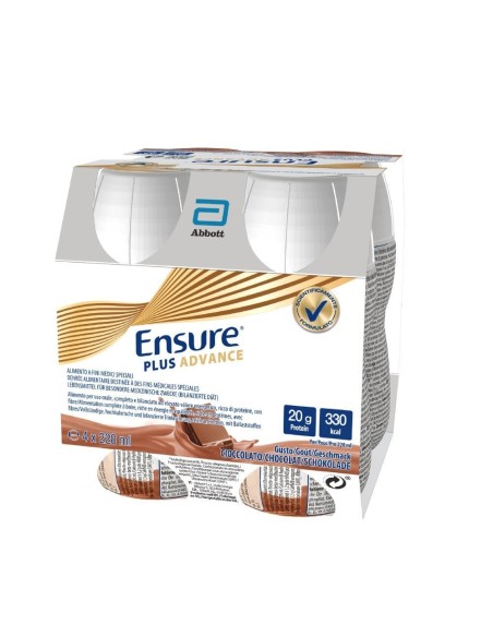 ENSURE PLUS ADVANCE CIOCCOLATO 4 BOTTIGLIE DA 220 ML