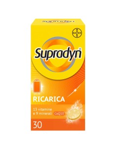 Supradyn Ricarica Integratore Multivitaminico Completo Vitamine e Minerali, 30 Compresse Effervescenti