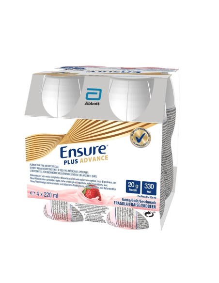 ENSURE PLUS ADVANCE FRAGOLA 4 BOTTIGLIE DA 220 ML