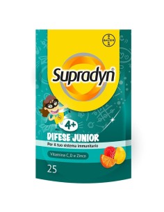 Supradyn Difese Junior, Integratore per Difese Immunitarie Bambini, con Vitamina C, Vitamina D e Zinco, 25 caramelle gommose
