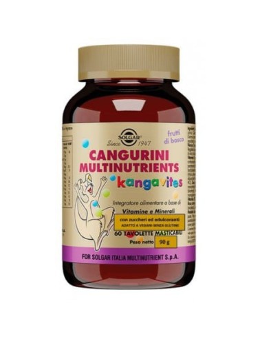 CANGURINI MULTINUTRIENTS FRUTTI BOSCO 60 TAVOLETTE MASTICABILI