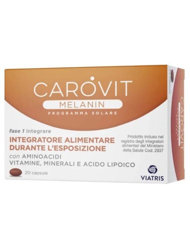 CAROVIT MELANIN PROGRAMMA SOLARE 20 CAPSULE