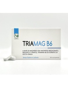 Triamag B6 36 Compresse – Magnesio Citrato, Bisglicinato e Pidolato con Vitamina B6