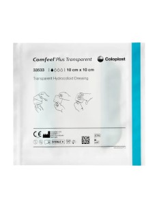 MEDICAZIONE SPECIALE ATTIVA TRASPARENTE CON IDROCOLLOIDE COMFEEL PLUS 10X10 CM 10 PEZZI