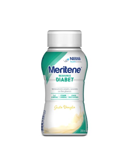 MERITENE RESOURCE DIABET VANIGLIA ALIMENTO IPERPROTEICO 28 VITAMINE E MINERALI 200 ML