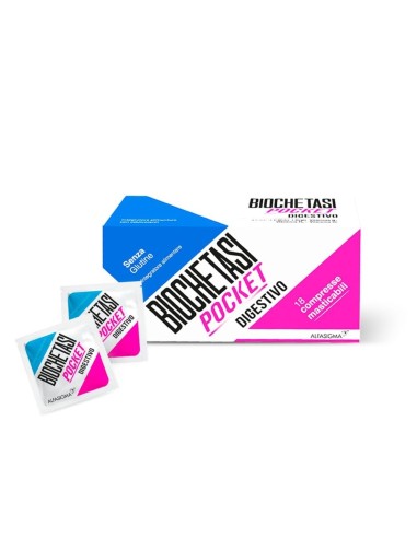 BIOCHETASI DIGESTIONE POCKET 18 COMPRESSE MASTICABILI