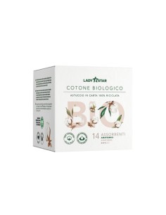 LADYSTAR ASSORBENTI ESTERNI 100% COTONE BIO ANATOMICI 14 PEZZI