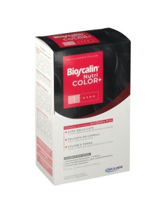 BIOSCALIN NUTRICOLOR PLUS 1 NERO CREMA COLORANTE 40 ML + RIVELATORE CREMA 60 ML + SHAMPOO 12 ML + TRATTAMENTO FINALE BALSAMO 12 