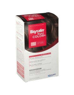BIOSCALIN NUTRICOLOR PLUS 5 CASTANO CHIARO CREMA COLORANTE 40 ML + RIVELATORE CREMA 60 ML + SHAMPOO 12 ML + TRATTAMENTO FINALE B