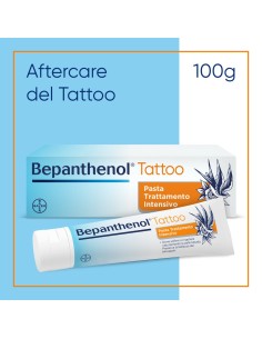 Bepanthenol Tattoo Pasta Trattamento Intensivo Cura Tatuaggio Idratante e Protettiva 100g 2