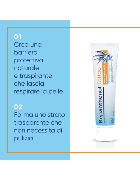 Bepanthenol Tattoo Pasta Trattamento Intensivo Cura Tatuaggio Idratante e Protettiva 100g