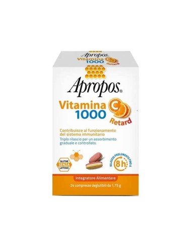 APROPOS VITAMINA C 1000 A RILASCIO PROLUNGATO 24 COMPRESSE DEGLUTIBILI