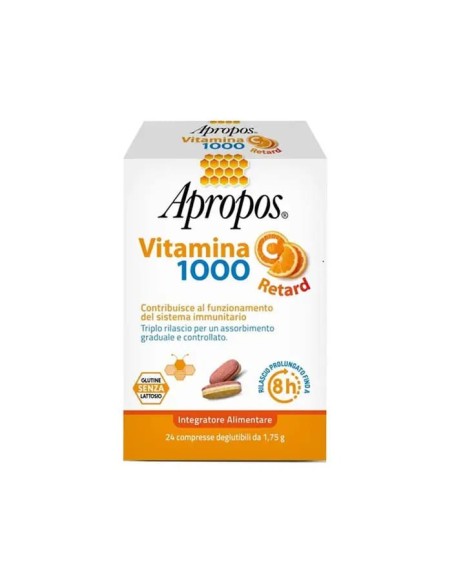 APROPOS VITAMINA C 1000 A RILASCIO PROLUNGATO 24 COMPRESSE DEGLUTIBILI