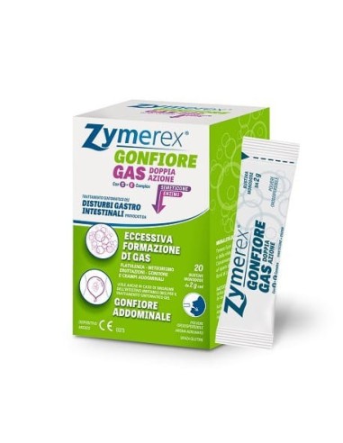 ZYMEREX GONFIORE GAS DOPPIA AZIONE CON S+E COMPLEX 20 BUSTINE MONODOSE DA 2 G