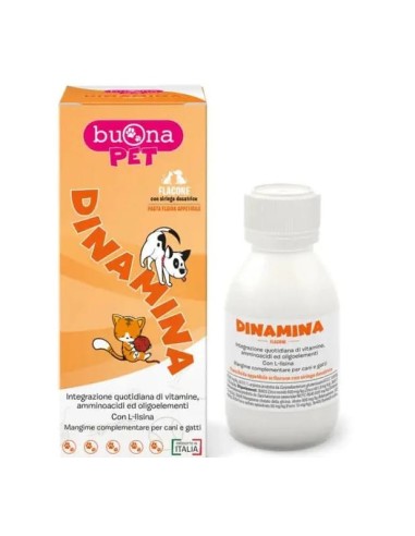 DINAMINA CANI GATTI FLACONE CON SIRINGA DOSATRICE IN PASTA 60 G BUONAPET