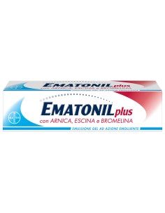 Ematonil Plus Emulgel Crema per Ematomi Lividi e Contusioni con Arnica per Adulti e Bambini, Tubo da 50ml