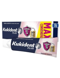 KUKIDENT PLUS BARRIERA ANTI-CIBO NEUTRO CREMA ADESIVA DENTIERE 57 G