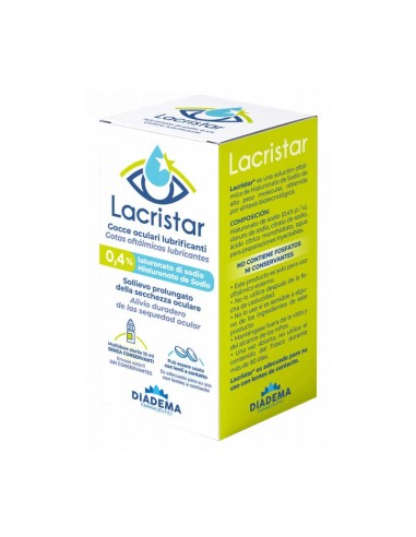 LACRISTAR GOCCE OCULARI LUBRIFICANTI 0,4% IALURONATO DI SODIO MULTIDOSE 10 ML