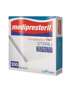 GARZA COMPRESSA MEDIPRESTERIL TNT 10X10CM 100 PEZZI