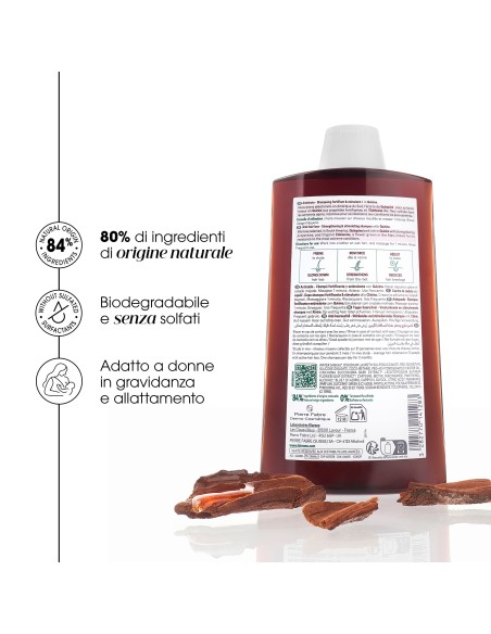 Klorane Shampoo Fortificante & Stimolante alla Chinina, 200ml