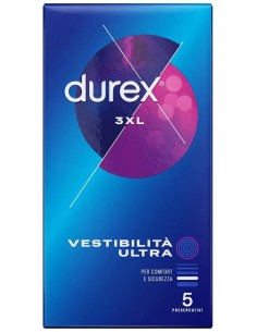 PRESERVATIVO DUREX 3XL VESTIBILITA' ULTRA 5 PEZZI