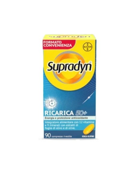 Supradyn Ricarica 50+ Integratore con Vitamine e Minerali, con antiossidanti 90 compresse