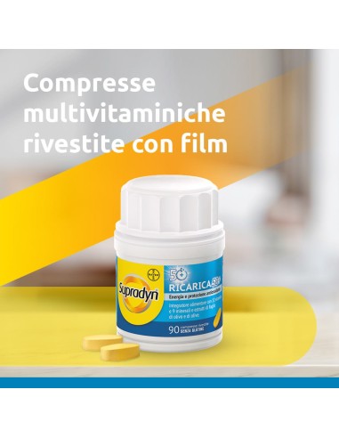 Supradyn Ricarica 50+ Integratore con Vitamine e Minerali, con antiossidanti 90 compresse