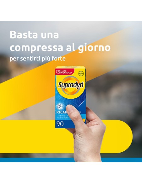 Supradyn Ricarica 50+ Integratore con Vitamine e Minerali, con antiossidanti 90 compresse