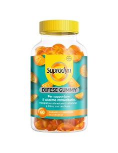 Supradyn Difese Gummy Integratore Difese Immunitarie, Vitamina C, Vitamina D e Zinco, 60 caramelle