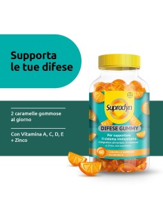 Supradyn Difese Gummy Integratore Difese Immunitarie, Vitamina C, Vitamina D e Zinco, 60 caramelle 2