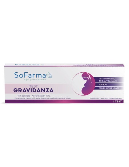 TEST AUTODIAGNOSTICO GRAVIDANZA SOFARMAPIU'