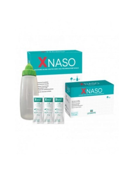 SOLUZIONE SALINA CON PEG 3350 E SALI PER IRRIGAZIONE NASALE XNASO 30 BUSTINE + 1 EROGATORE
