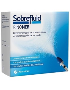 SOBREFLUID RINONEB DISPOSITIVO NEBULIZZATORE + SIRINGA LUER LOCK DA 50 ML + AGOCANNULA PER PRELIEVO SOLUZIONE