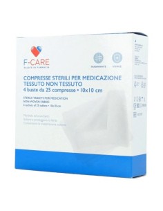 F CARE GARZA COMPRESSA IN TNT 10X10CM 100 PEZZI