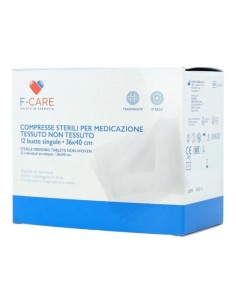 F CARE GARZA COMPRESSA IN TNT 36X40CM 12 PEZZI