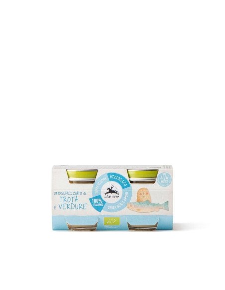 OMOGENEIZZATO TROTA E VERDURE BABY FOOD BIO 2 X 80 G