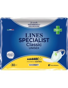 PANNOLONE LINES SPECIALIST CLASSIC SAGOMATO EXTRA 30 PEZZI