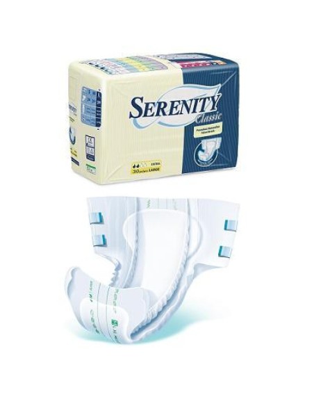 PANNOLONE PER INCONTINENZA SERENITY CLASSIC EXTRA TAGLIA MEDIUM 30 PEZZI