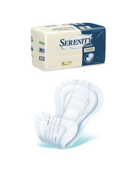 PANNOLONE PER INCONTINENZA SERENITY SAGOMATO MAXI IN TESSUTO NON TESSUTO 30 PEZZI