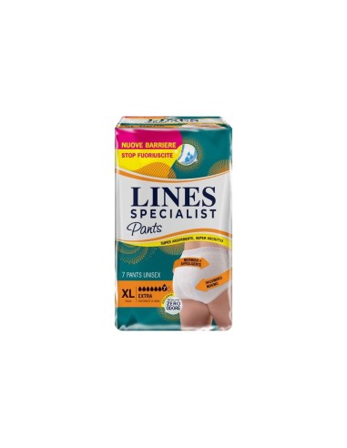 Pannolone Per Incontinenza Lines Specialist Pants Extra Unisex Xl 7 Pezzi