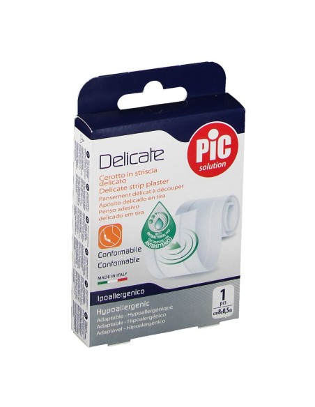 Cerotto Pic Delicate Striscia Bianca Con Tampone Antibatterico Cm 8 X0,5 M