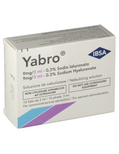 Yabro 10 Fiale 3 Ml Acido Ialuronico 0,3% Soluzione Per Nebulizzatore