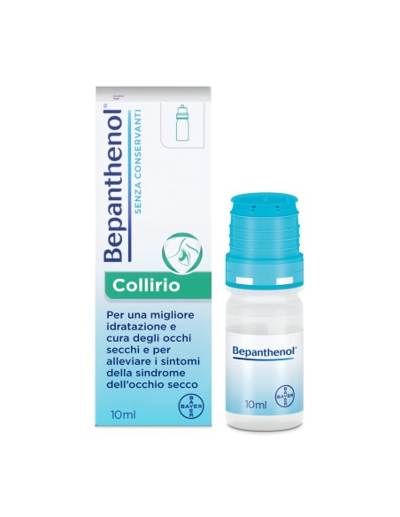 Bepanthenol Collirio Lacrime Artificiali Occhi Secchi Senza Conservanti, 10 Ml