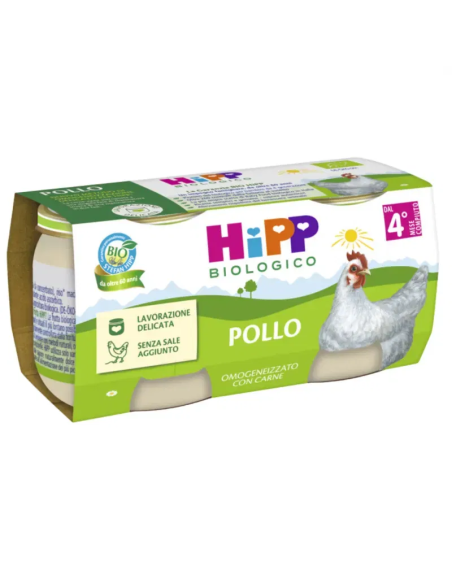 Hipp Bio Omogeneizzato Pollo 2 Pezzi Da 80 G