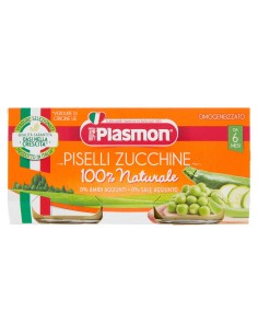 Plasmon Omogeneizzato Piselli Zucchine 80 G X 2 Pezzi