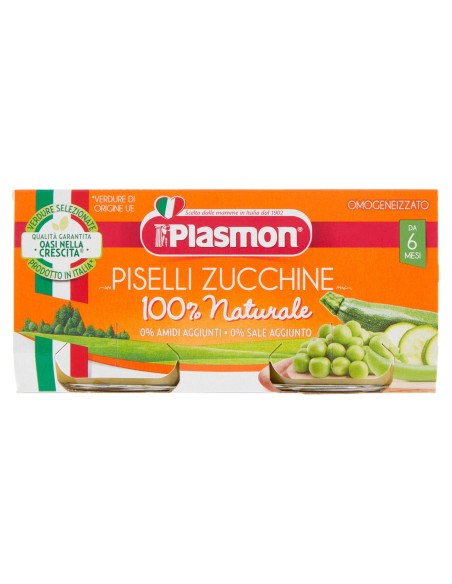 Plasmon Omogeneizzato Piselli Zucchine 80 G X 2 Pezzi