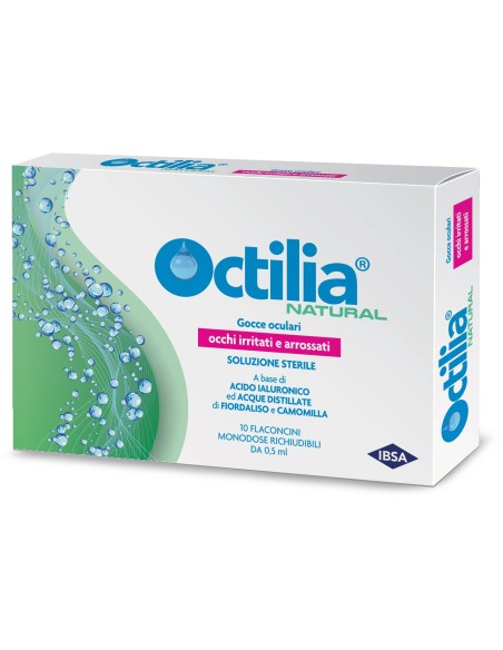 Octilia Natural Gocce Occhi Irritati E Arrossati 10 Flaconcini Monodose 0,5 Ml