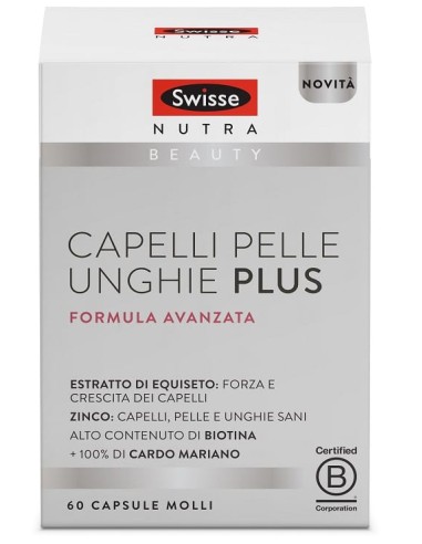Swisse Capelli Pelle Unghie Plus 60 Capsule Molli