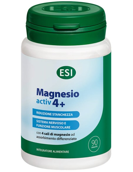 Esi Magnesio Activ 4+ 90 Ovalette Senza Glutine